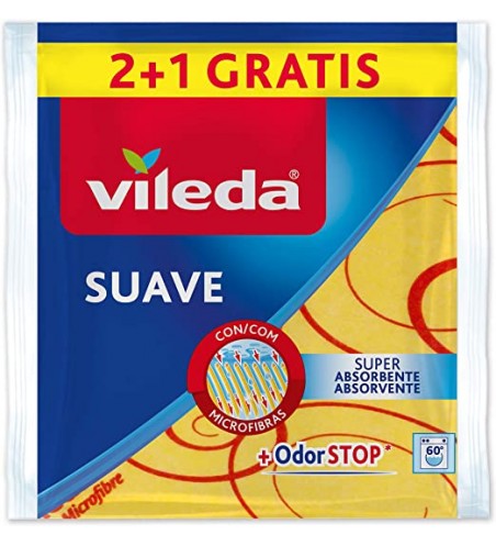 Vileda Essuie-mains en avec 30% microfibre Suave Lot de 4Unitésh