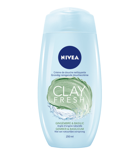 Nivea Gel Douche Clay Fresh Gingembre & Basilic 250 ml